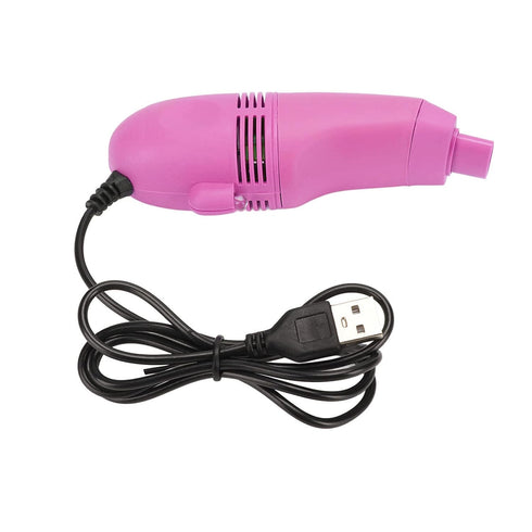 Mini Nail Dust Vacuum, Desktop Vacuum Cleaner Large Suction Brush Head Prevent Heating for Crumbs (Blue)...