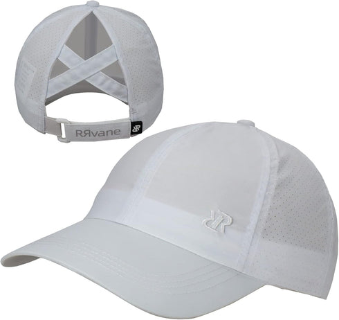 Women Criss Cross Ponytail Hat Polyester Breathable Unstructured Adjustable Baseball Cap...