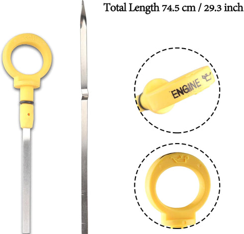 Engine Oil Level Dipstick Indicator Compatible for Chrysler Town and Country 2008-10, Pacifica 2007-08, Dodge Grand Caravan 2008-10 Nitro 2007-11 ...