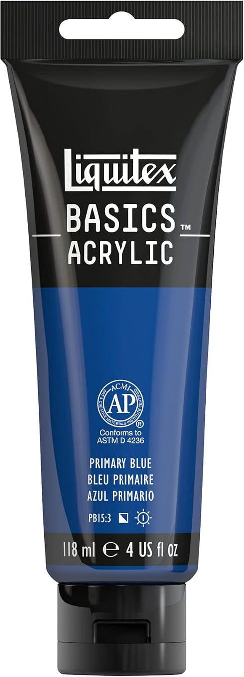 Liquitex BASICS Acrylic Paint, 118ml (4-oz) Tube, Primary Blue...