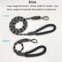Waterproof Dog Leash Pet Leash with Locking Hook 2 Ft Leash Carabiner Heavy Duty Night Light Up Nylon Bungee Leash for Medium to Large Dogs (Short...