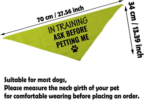 1 Piece in Training Ask Before Petting Dog Bandana Give Me Space Dog Bandana Rescue Dog Bandana (Ask Before Petting D) (Ask Before Petting D)...