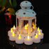 Flameless LED Tea Lights Candles,Flickering Electric Fake Candle,24 Pack 200+Hour Battery Operated LED tealight candles in Warm Yellow for Wedding...