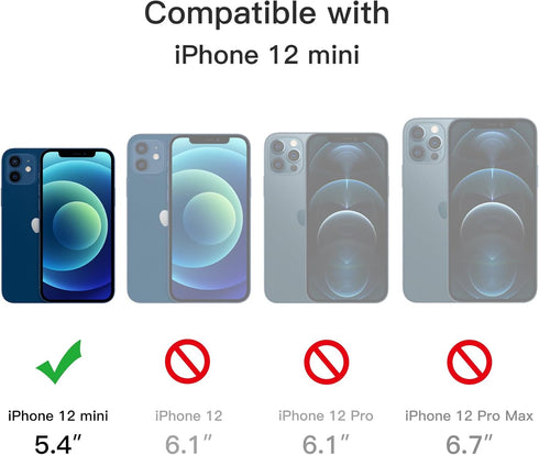 JETech Magnetic Case for iPhone 12 Mini 5.4-Inch Compatible with MagSafe, Translucent Matte Back Slim Shockproof Phone Cover (Blue)......