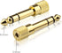 TCPENG® 6.35mm (1/4 inch) Male to 3.5mm (1/8 inch) Female Stereo Audio Jack Adapter for Aux Cable, Guitar Amplifier, Headphone, 2 Pack...