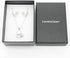 Lavencious CZ and Pearl Heart and Butterfly Shape Pendant Necklace and Cluster Earrings Jewelry Set for Women...