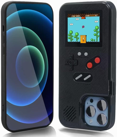 WeLohas Gameboy Case for iPhone XR - 168 Retro Games, Color Video Display, Anti-Scratch Shockproof, Heavy Duty Protection, Black...