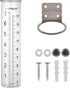 7" Capacity Rain Gauge Stainless Steel Fence Mounting Bracket with Rain Gauge Replacement Tube Glass for Outdoor Garden Yard Home, Lip Design, Bes...