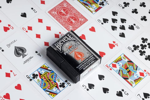 Bicycle Prestige Waterproof Plastic Playing Cards, Red & Blue (Colors May Vary)...