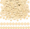 SUNNYCLUE 1 Box 400Pcs Real 18K Gold Plated Brass Beads Bulk 6mm 8mm Flat Round Disc Heishi Bead Long-Lasting Golden Loose Spacer Metal Beads for ...