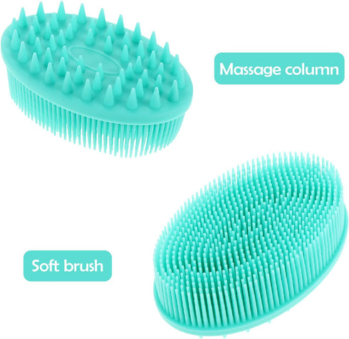 Baby Silicone Body Bath Brush Cradle Cap Brush Soft Hair Massage Brush Hair Scalp Massager for Newborns Toddlers Kids Shower...