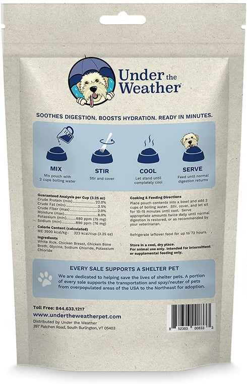 Under the Weather Easy to Digest Bland Diet for Sick Dogs - Always Be Ready - Contains Electrolytes - Gluten Free, All Natural, Freeze Dried 100% ...