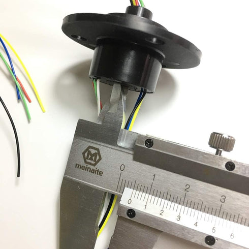 Taidacent Hollow Slip Ring Signal Power Continued 2/4/6/12 Road Collector Ring Conductive Electric Motor Slip Ring Rotating Connector (5mm Inner D...