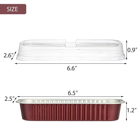 EUSOAR Aluminum Foil Cupcake Liners, 25pcs 6.8oz 6.5"x2.5"x1.2" Disposable Foil Ramekins Pan Tin with Lids?Cupcake Baking Cups Containers, Dessert...