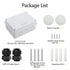 LeMotech Junction Box with Reserved Holes ABS Plastic Electrical Box IP65 Waterproof Dustproof Project Enclosure for Electronics White 5.9 x 4.3 x...