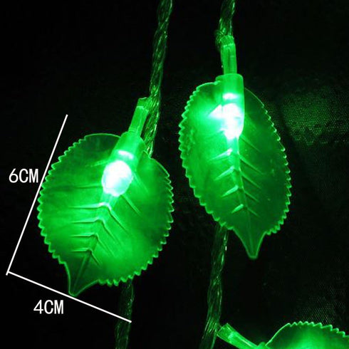Green Leaf String Lights,33Ft/10M 100LEDs Battery Operated Green Leaf Fairy Lights with Remote Controller,Perfect for Christmas Bedroom and Decora...