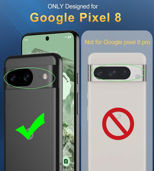 Design for Google Pixel 8 Case Waterproof, Dustproof Full Protection Case with Screen Protection Phone Case Cover for Google Pixel 8 (Black)......