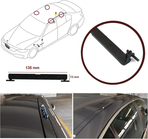 Roof Rack Port Cover Trim 51137274739 Compatible With BMW 5 F10 F11 135 * 13 mm...