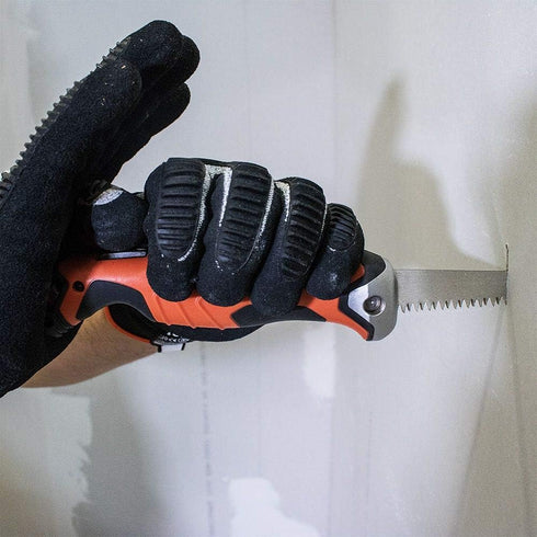 Klein Tools 31737 Folding Jab Saw / Drywall Saw, Hand Saw with Lockback at 180 and 125 Degrees and Tether Hole...