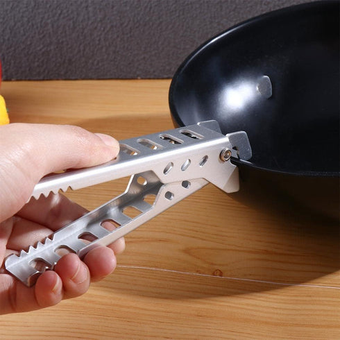 Pot Pan Gripper,Lightweight Cooking Tool Pan Bowl Gripper Picnic Utensils Outdoor Tourist Camping Handle Holder Clip...