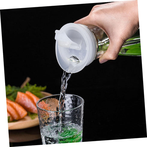 HOMSFOU 2pcs Glass Water Pitcher Lids Water Carafes Lids Tea Pitcher Spout Lids Lemonade Pitcher Lids Juice Pitcher Lids Water Jug Lids Bistro Pit...