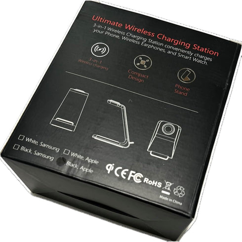 EDS T3 Wireless Charger, 15W Fast Wireless Phone iPod Charging Station Compatible with iPhone 15 14 13 12 Pro XS 8 Plus Samsung Galaxy S23 S22 S21...