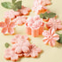 Pastry/Cookie/Fondant Stamper, 2-Inch Press Cookies Mold with 4 Stamps Pink Cherry Blossom Shape Flower Hand Pressure Pastry Tool Fondant Cutters ...