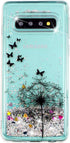 Case for Galaxy S10+ for Girl Glitter Liquid Sparkle Floating Shiny Quicksand Clear Soft TPU Silicone Shockproof Protective Bumper Thin Cover for ...
