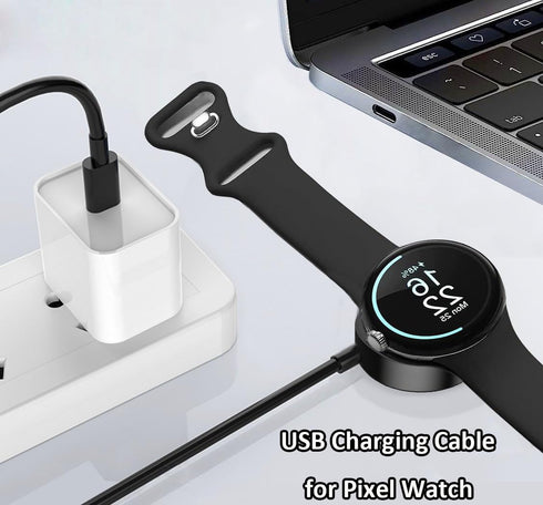 USB Watch Charger Cable for Google Pixel-Watch, Magnetic Replacement Charging Cable Cord Stand for Google Pixel Smartwatch, Black?3.3FT......