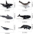 Mini Fish Figurines Set 6PCS Whale Bath Toys Figure Whale Ornament for Kids Toddlers Preschool Educational Playset...