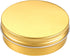Foraineam 24 Pieces 4 oz Screw Lid Round Tins Aluminum Empty Tins Golden Metal Storage Tin Jars Spice Containers Travel Tin Cans...