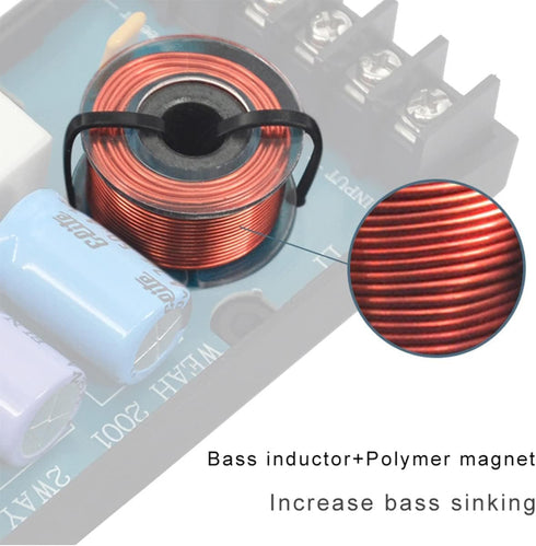 2 Way Crossover for Speaker, WEAH-2001 2pcs Speaker Frequency Divider 2 Way Car Audio Speakers Two Crossover Divider Crossover Filter...
