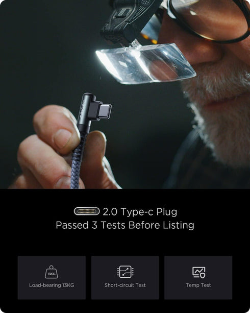AINOPE Short USB C to USB C Cable 1.5FT 1 Pack 60W Fast Charging Nylon Braided Type C Cable for iPhone 15 Pro Max Plus Samsung Power Bank Travel E...