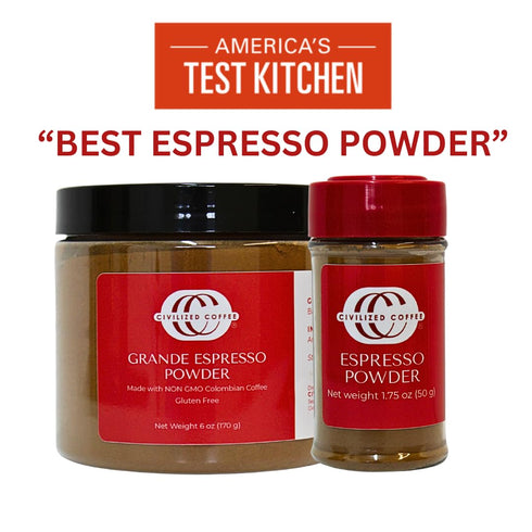 Civilized Coffee Grande Espresso Powder for Baking & Smoothies Non-GMO, Medium Roast, Gluten Free, 100% Arabica Coffee Jar (6 oz)...