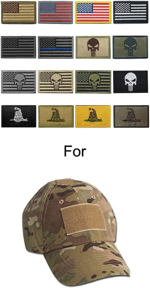 WZT Bundle 16 Pieces American Flag Tactical Morale Military Patch Set...