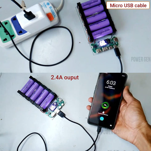 1 pcs 5V 2.4A 186 50 Charging Board Mobile Power Bank Module Dual USB 186 50 Lithium Battery Charger Board Digital LCD Display Protection Module w...