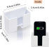 2 Pcs Wall Mount Phone Holder with 3M Adhesive Phone Stand with Data Cable Receiving Hole, Phone Charger Stand Remote Control Storage Box for Bedr...