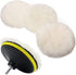 6 Pcs 6 Inch Wool Polishing Buffing Pad Polishing Buffing Wheel for Drill Buffer Attachment with M14 Drill Adapter...