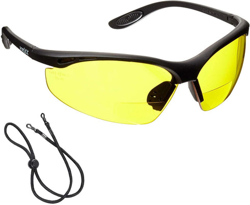 voltX 'CONSTRUCTOR' BIFOCAL Reading Safety Glasses (YELLOW +1.5 Dioptre) ANSI Z87.1+ & CE EN166F, certified/Cycling Sports Glasses includes safety...