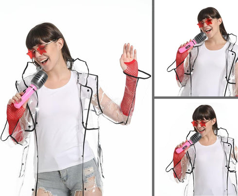 DS. DISTINCTIVE STYLE Inflatable Microphones 6 Pieces 10-Inch Blow up Microphones 80s 90s Party Favors Performace Photo Props Random Colors...