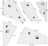 5 Pcs Creative Quilting Rulers and Templates Plexiglass Grids for Crafters Cutting Fabric...
