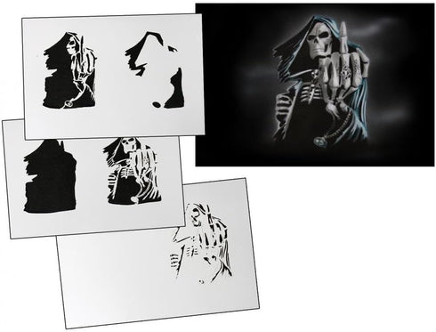 UMR-Design Step by Step Airbrush Stencil Template AS-117 M ca. 5,11" x 3,95"...