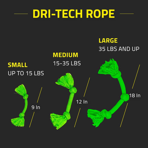 Playology Dri Tech Rope Dog Chew Toy for Large Dog Breeds (35lbs & up) - Engaging, All-Natural Sweet Potato Scented Dog Toys for Tough Chewers - E...