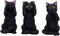 Nemesis Now Three Wise Felines Black Cat Figurines, Ancient Wisdom Decor, Hand-Painted Resin Collectibles, 8.5cm...