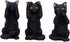 Nemesis Now Three Wise Felines Black Cat Figurines, Ancient Wisdom Decor, Hand-Painted Resin Collectibles, 8.5cm...