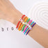 Colorful Beaded Bracelets for Women Glass Seed Beads Stackable Heart Beads Rainbow Stretch Friendship Bracelets Elastic Heishi Surfer Bracelets Se...