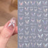 Shiny Pink Butterfly Nail Art Sticker Butterfly Nail Decals 3D Self-Adhesive Nail Art Supplies Laser Glitter Butterflies Nail Design Stickers for ...