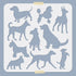 Dog Stencil Dog Drawing Stencils 11.8×11.8inch Reusable Flexible Pet Painting Template Smooth Edge for Farmhouse Home Decor Paint on Wood/Fabric/W...