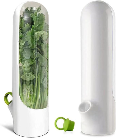 Herb Saver for Refrigerator, Herb Saver Pod, Vegetable Preservation Bottle, Fresh Herb Keeper for Cilantro, Mint, Parsley, Asparagus, Keeps Greens...