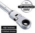 KATUR 8mm Ratcheting Wrench Set Flexible Pivoting Head Ratchet Combination Spanner Wrench Chrome Vanadium Steel Metric Tool (8mm)...